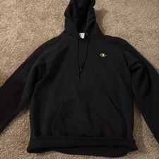 Champion Black Pullover Hoodie S Fleece Green...