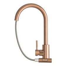 Kitchen Tap Rose Gold Pull Out Mixer Brass Tap Deck Mounted 2 Water Jet