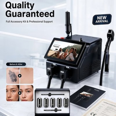 2 IN 1 808nm Hair Removal Diode Laser & Picosecond Laser Tattoo Removal Machine