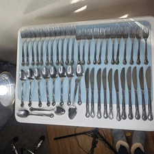 🔥45-pc Oneida Community Plantation Flatware Stainless Steel Forks Spoons Knives