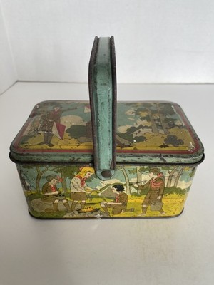 Vintage 1920 s Girl Scout Tin Lunch Pail