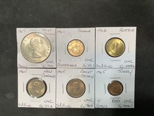 Premium Mixed Country 1961-1965 UNC 6 Coin Lot.  R11192