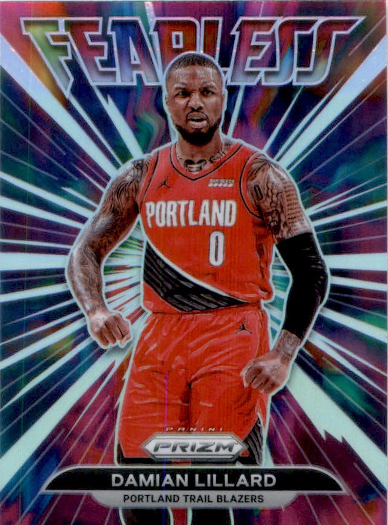 2021-22 Panini Prizm - Fearless Damian Lillard #13 Silver Prizm