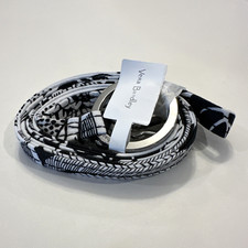 NWT Vera Bradley Lanyard Bedford Blooms NEW ID Badge Clip Black White