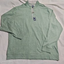 Johnnie-O Sully Big  Tall 4XLT Quarter Zip Pullover Balsam Green JMKO1480BT NWT
