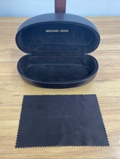 Michael Kors Sun Eye Glass Storage Hard XL Clamshell Case Dark Brown Chocolate