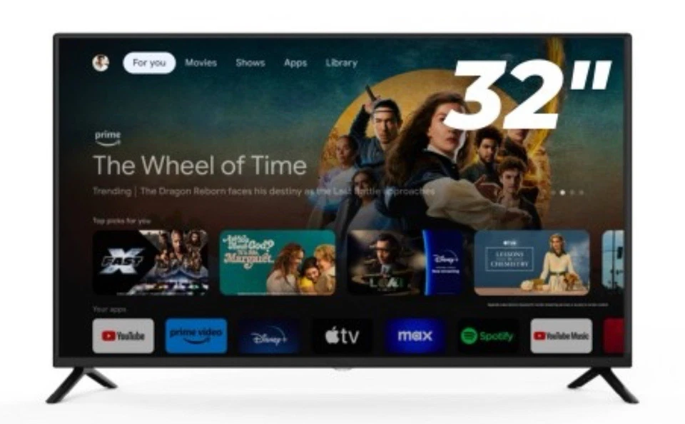 SMART TV 32” HD VOV DIGITAL 3224HD ANDROID 14 DVB T2/S2 DOLBY SLIM Sconti X Qyt. - Immagine 2 di 2