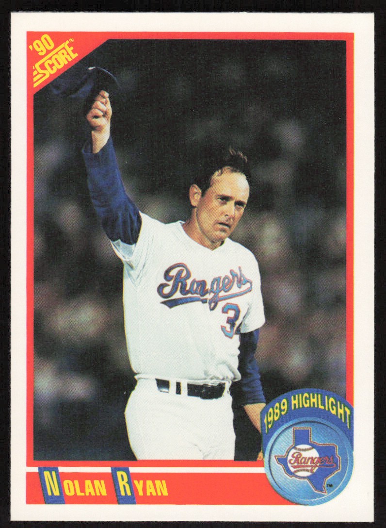 1990 Score Nolan Ryan Highlight Card #696 - Texas Rangers