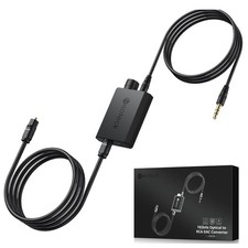DAC Wandler 192kHz optisch zu 3,5-mm Audio Konverter Lautstärkeregler
