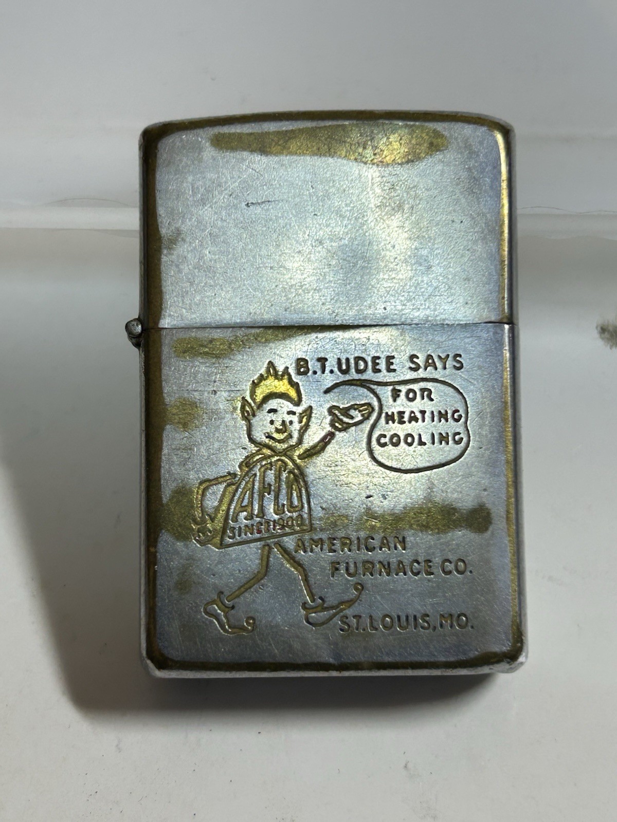 1960 Zippo w/ 50&rsquo;s Insert American Furnace Co. St. Louis M