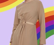 NWTZARA CUT OUT BUCKLE LONG SLEEVES DRESS