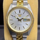 RARE Seiko President SNXJ90 Automatic 7009-3110 White Dial TwoTone Vintage Watch