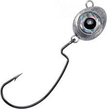 Dr.Fish 10 Pack Texas Fish Eye Jigs Swimbait Jig 3/16oz-#1/0 Hook, White 