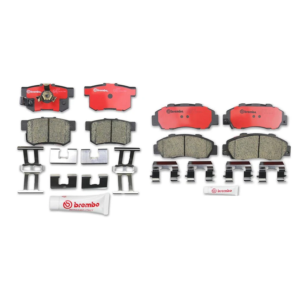 Комплект передних и задних цеминовых тормозных колодок Brembo Premium NAO для Acura Legend RL - Изображение 4 из 4