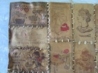 16 RARE ORIGINAL 1906 GENUINE LEATHER POSTCARDS LOVE ROMANCE HUMOR CARS — photo 8