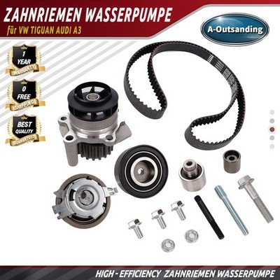 ZAHNRIEMENSATZ+WASSERPUMPE FÜR AUDI A3 A4 A5 A6 VW GOLF 6 CRAFTER 2.0TDi