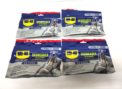 Lot Of 4 WD-40 Degreaser Cleaner EZ PODS Multi Surface Packs of 5- Total 20 Pods