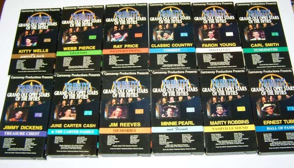 Tribute Grand Ole Opry Stars of the Fifties VHS Complete Set Of 12 PLUS BONUS - Image 2 of 4