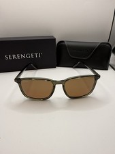 Serengeti Lenwood Green Sunglasses with Brown Lenses and Black Case