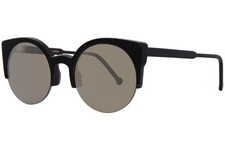 RetroSuperFuture Lucia HUP/R SP16 Sunglasses Women's Black/Ivory Mirror 51mm