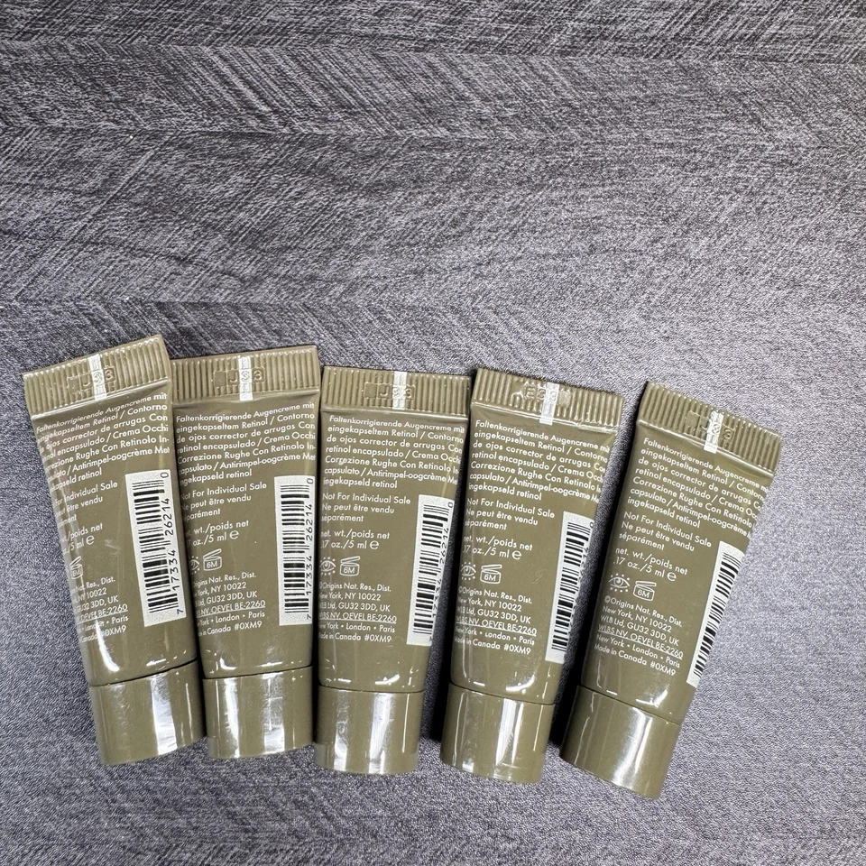Lote de 5 Origins Plantscription Crema Correctora de Arrugas para Ojos con Retinol 5 ml Cada una Foto 2 de 3