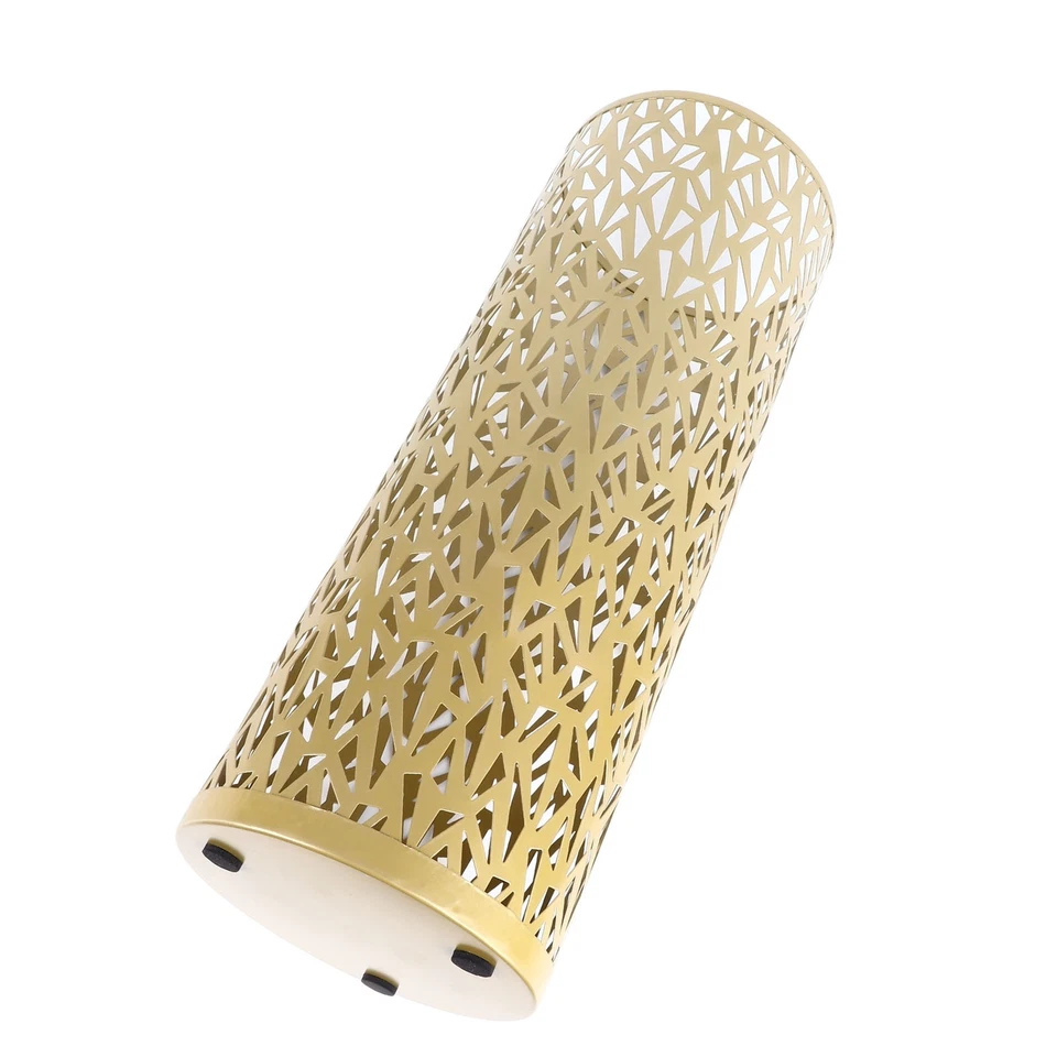 Umbrella Stand Rack For Entryway Metal Hollowed Freestanding Round Umbrella - Image 3 of 4