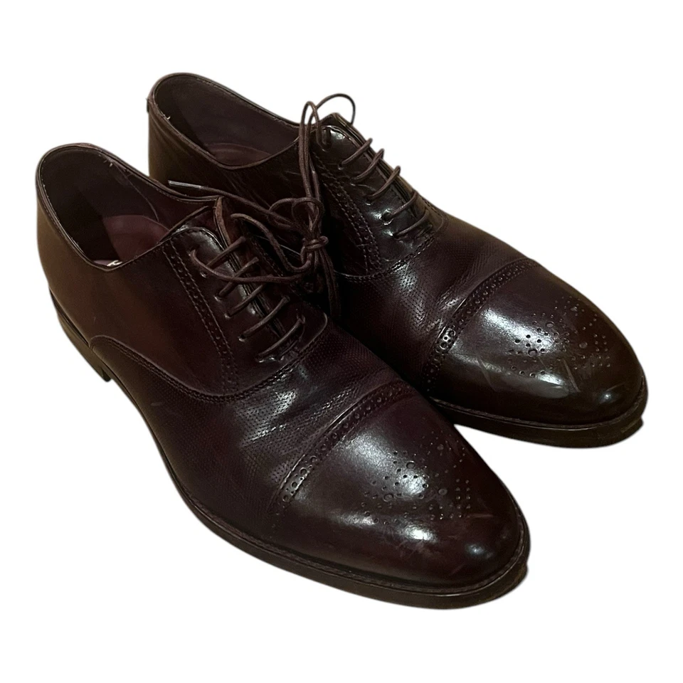 Vestido Oxford Paul Smith Cuero Marrón Oscuro Hecho en Italia Zapatos Talla 8 Foto 2 de 4