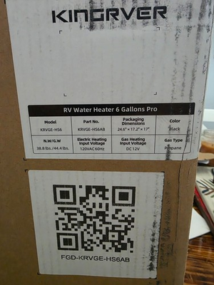 #ad KINGRVER 6 Gallon RV Tank Water Heater HybridShower 6 Pro– RV Gas and Electric $400.00