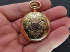 Elgin 109 Pocket Watch, 7j 0s Fancy, 14K Multicolor Gold Filled Hunting, Repair