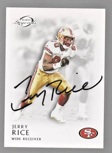Jerry Rice San Francisco 49ers Autograph Signed Topps Card Hologram COA