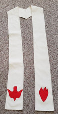 VINTAGE PRIEST CLERGY STOLE OFFICIANT VESTMENT HAND MADE DESCENDING DOVE