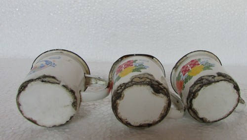 Taza de café islámica antigua esmaltada vintage coleccionable 3 piezas, - Imagen 5 de 5