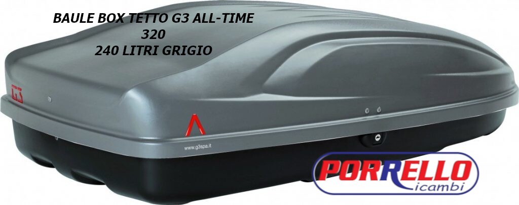 BOX AUTO BAULE PORTATUTTO DA TETTO ALL-TIME 320 UNIVERSALE G3 240 LT