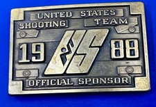 1988 Us Olympics Shooting Team Vintage Olympic Belt Buckle