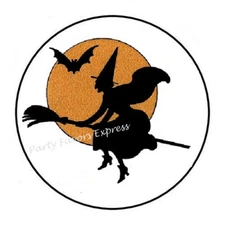 WITCH HALLOWEEN ENVELOPE SEALS LABELS STICKERS PARTY FAVORS
