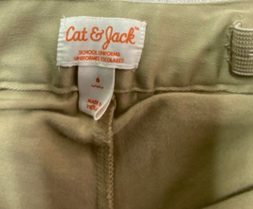 CAT & JACK Skirt Girl's Tan Pleated Shorts Beige School Uniforms Size:6, 7 - Picture 4 of 11