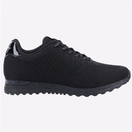 Hush Puppies Women's Katrina Sneakers - Comfortable Casual Walking Shoes, Black, Size 9