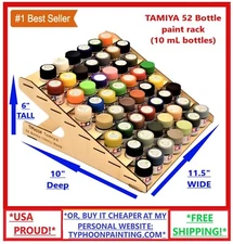 52 BOTTLE TAMIYA (10ML) PAINT RACK MASTER SERIES USA TYPHOON HOBBY MINIATURE 