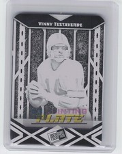 2024 Leaf Collective Vinny Testaverde Press Pass Black Printing Plate 1/1 