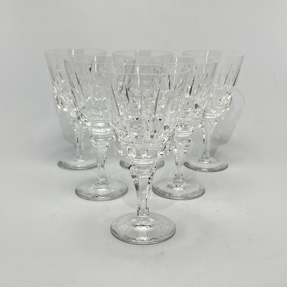 Atlantis Crystal Wine Glass Lisbon Cuts Vertical Horizontal Glass 