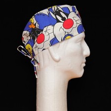 Sylvester  Tweety on Purple theme Scrub Hat