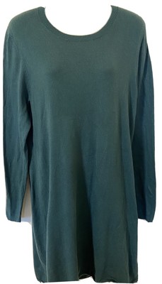 crew neck shift long sleeve sweater