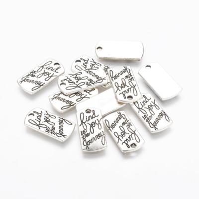 BULK Charms Quote Charms Word Pendants Find Joy in the Journey Silver 50pcs