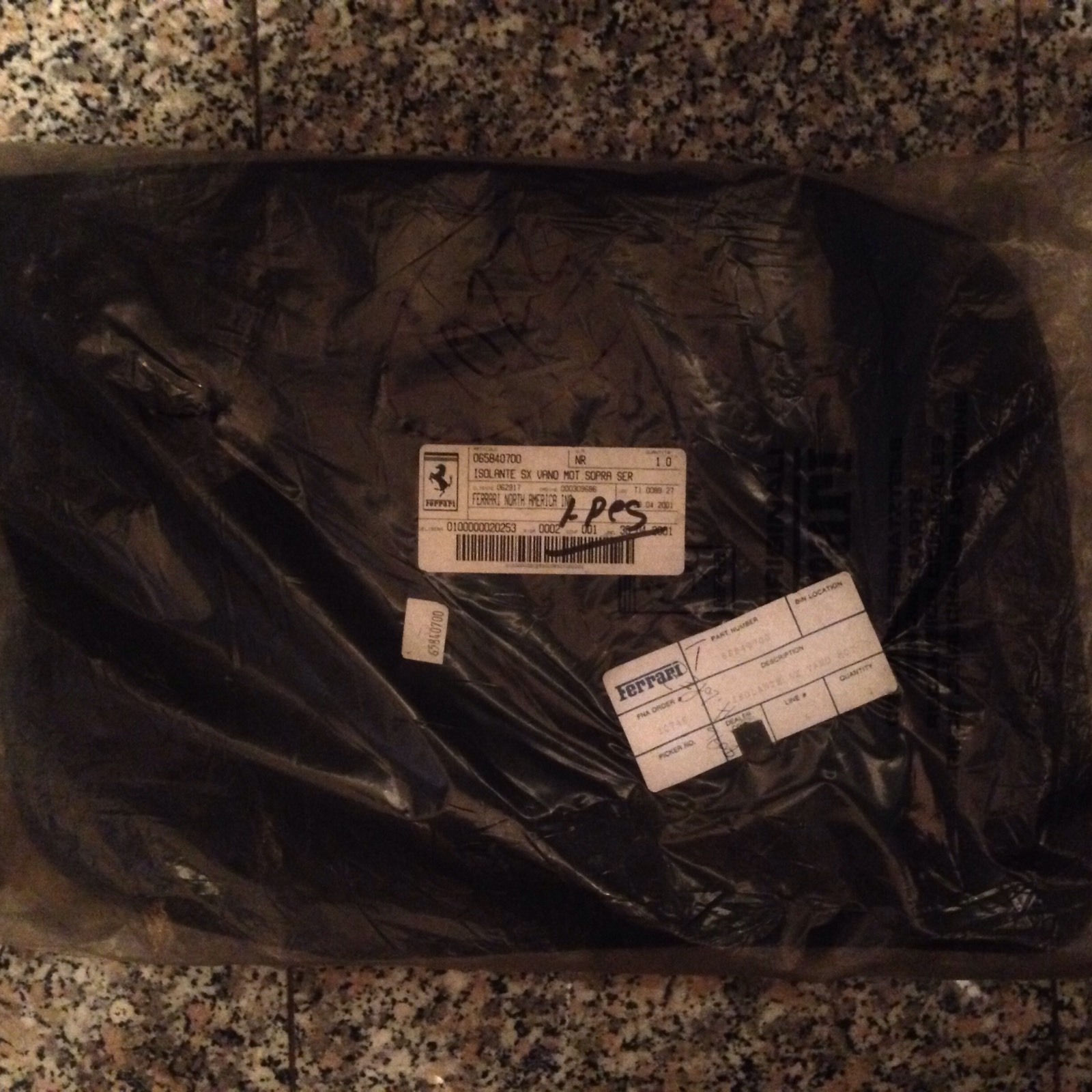 Ferrari 360 430 Motor Compartment Insulation NOS OEM 65840700