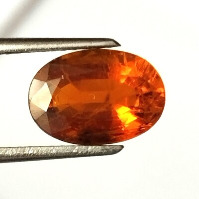 2.90 CARAT TOURMALINE HONEY COLOR OVAL CUT FACETED NATURAL GEMSTONE 7.6X10.8 MM