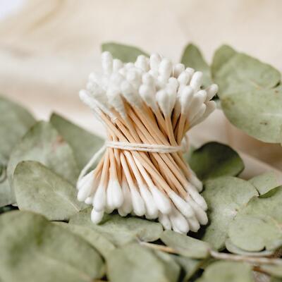Bambus Wattestäbchen 200 Ohrenstäbchen 100% Biologisch abbaubar Q Tips Vegan Bio