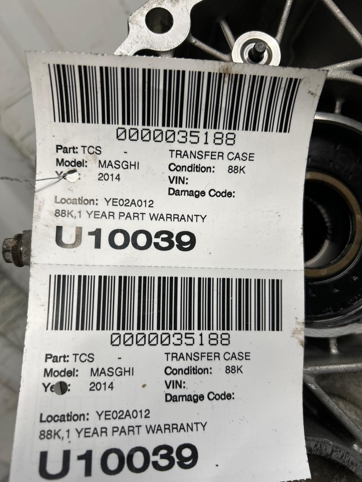 2014 Maserati Ghibli Automatic Transfer Case Assembly 88K Miles