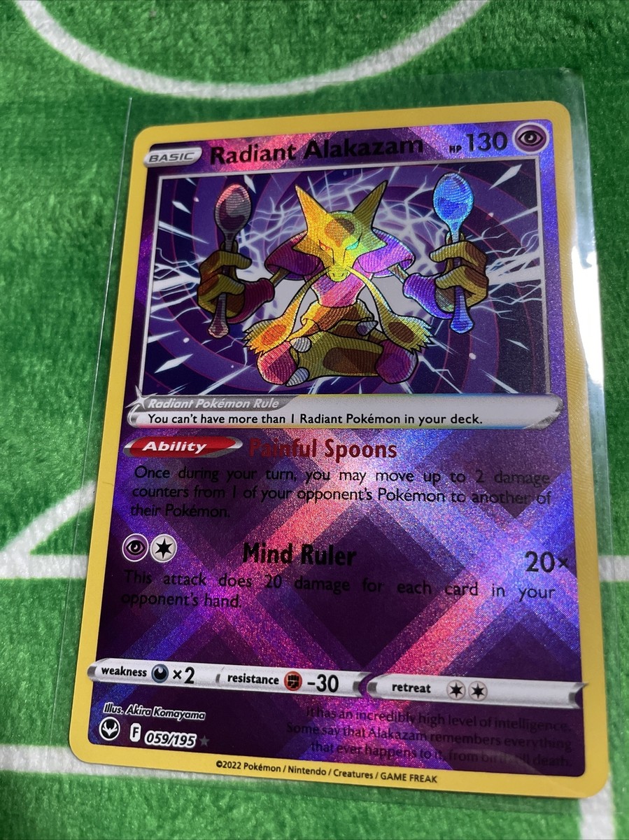 Pokemon Trading Card Game Sword & Shield Silver Tempest Radiant Rare Radiant Alakazam #59