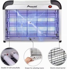 Lampe UV anti moustique, moucheron, Insectes Tue Moustiques Piège Électrique