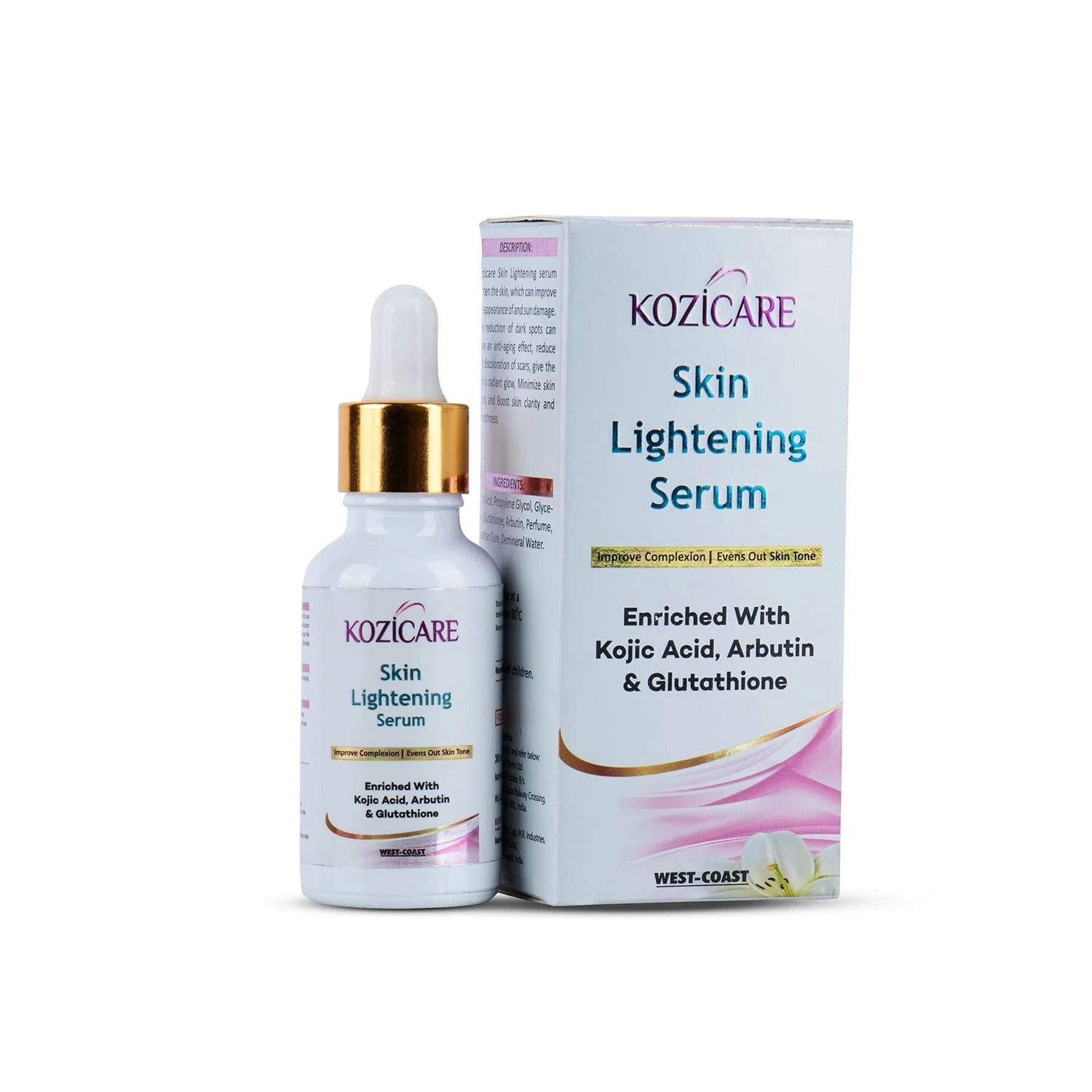 Kozicare Skin Lightening Serum Enriched with 2% Kojic Acid, -30ml